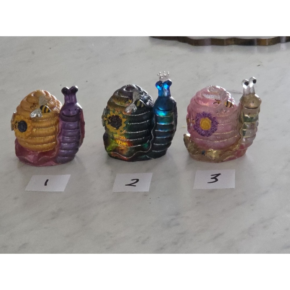 Handmade Resin Snail With Bee Hive